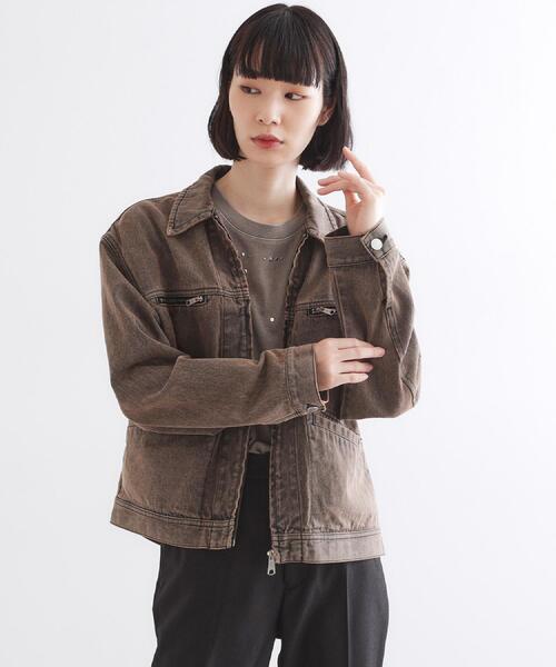 tk.TAKEO KIKUCHI(ティーケータケオキクチ)の「デニムブルゾン(デニムジャケット・メンズ・ブラウン系その他/ブルー・02/03)」の7枚目の写真