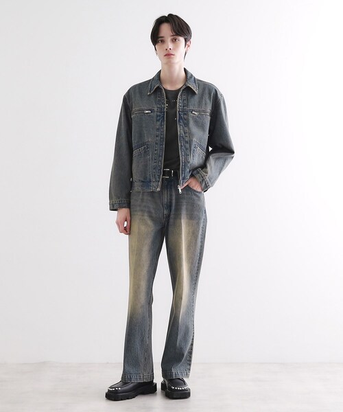 tk.TAKEO KIKUCHI(ティーケータケオキクチ)の「デニムブルゾン(デニムジャケット・メンズ・ブラウン系その他/ブルー・02/03)」の12枚目の写真