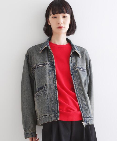 tk.TAKEO KIKUCHI(ティーケータケオキクチ)の「デニムブルゾン(デニムジャケット・メンズ・ブラウン系その他/ブルー・02/03)」の14枚目の写真