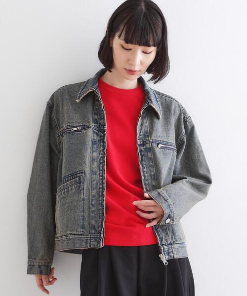 tk.TAKEO KIKUCHI(ティーケータケオキクチ)の「デニムブルゾン(デニムジャケット・メンズ・ブラウン系その他/ブルー・02/03)」の15枚目の写真