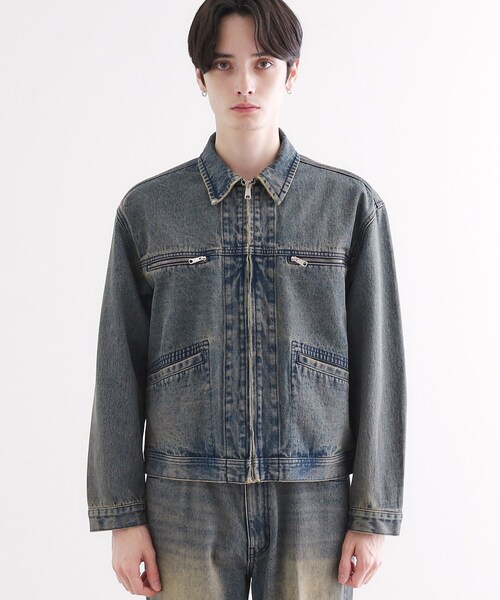 tk.TAKEO KIKUCHI(ティーケータケオキクチ)の「デニムブルゾン(デニムジャケット・メンズ・ブラウン系その他/ブルー・02/03)」の18枚目の写真