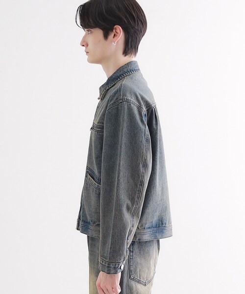 tk.TAKEO KIKUCHI(ティーケータケオキクチ)の「デニムブルゾン(デニムジャケット・メンズ・ブラウン系その他/ブルー・02/03)」の19枚目の写真