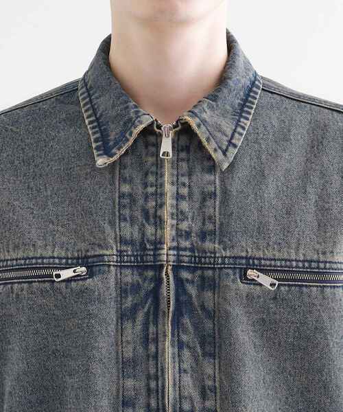 tk.TAKEO KIKUCHI(ティーケータケオキクチ)の「デニムブルゾン(デニムジャケット・メンズ・ブラウン系その他/ブルー・02/03)」の21枚目の写真
