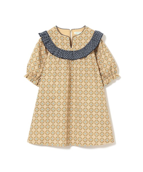 BEAMS mini（ビームスミニ）の「総柄 フリル ワンピース 2025FW（90～140cm）（ワンピース・キッズ・ネイビー/イエロー・90/100/110/120/130/140）」の8枚目の写真