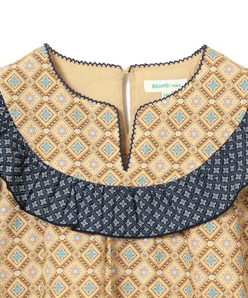 BEAMS mini（ビームスミニ）の「総柄 フリル ワンピース 2025FW（90～140cm）（ワンピース・キッズ・ネイビー/イエロー・90/100/110/120/130/140）」の11枚目の写真