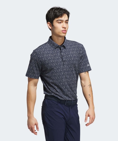 adidas golf/アディダスゴルフ シャツ adidas ポロシャツ オープンカラー グラフィック 半袖シャツ