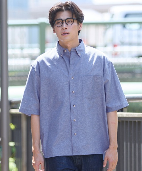 coca(coca)(コカ)の「オックスボタンダウン半袖シャツ(シャツ/ブラウス・メンズ・ブラック/ストライプ/ネイビー/ホワイト・L/M/XL)」の3枚目の写真