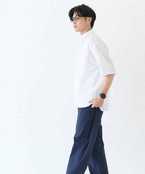 coca(coca)(コカ)の「オックスボタンダウン半袖シャツ(シャツ/ブラウス・メンズ・ブラック/ストライプ/ネイビー/ホワイト・L/M/XL)」の7枚目の写真