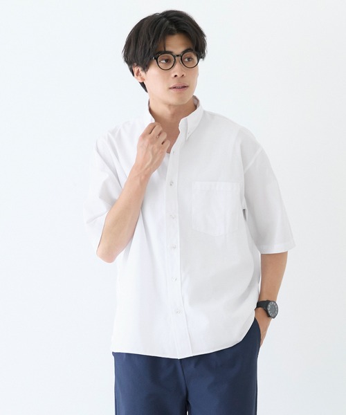 coca(coca)(コカ)の「オックスボタンダウン半袖シャツ(シャツ/ブラウス・メンズ・ブラック/ストライプ/ネイビー/ホワイト・L/M/XL)」の8枚目の写真