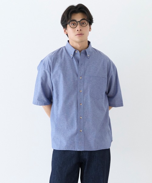 coca(coca)(コカ)の「オックスボタンダウン半袖シャツ(シャツ/ブラウス・メンズ・ブラック/ストライプ/ネイビー/ホワイト・L/M/XL)」の10枚目の写真
