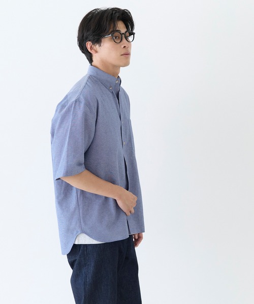 coca(coca)(コカ)の「オックスボタンダウン半袖シャツ(シャツ/ブラウス・メンズ・ブラック/ストライプ/ネイビー/ホワイト・L/M/XL)」の11枚目の写真
