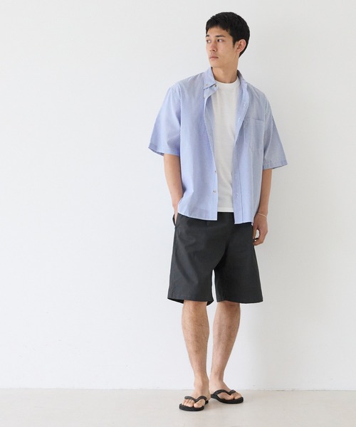 coca(coca)(コカ)の「オックスボタンダウン半袖シャツ(シャツ/ブラウス・メンズ・ブラック/ストライプ/ネイビー/ホワイト・L/M/XL)」の14枚目の写真