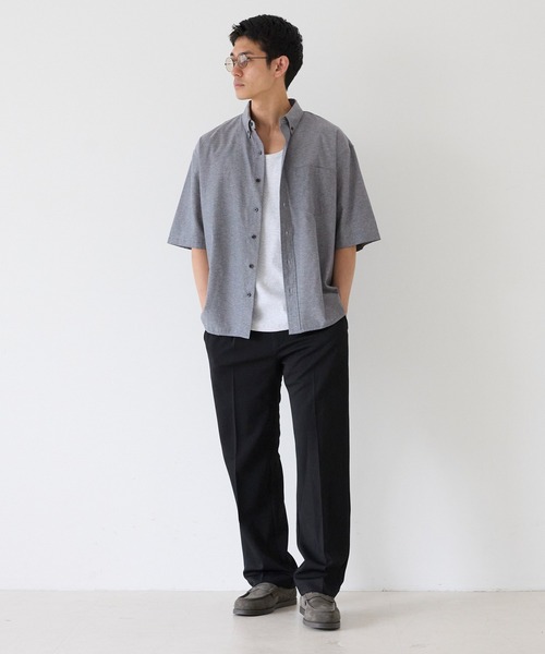 coca(coca)(コカ)の「オックスボタンダウン半袖シャツ(シャツ/ブラウス・メンズ・ブラック/ストライプ/ネイビー/ホワイト・L/M/XL)」の18枚目の写真