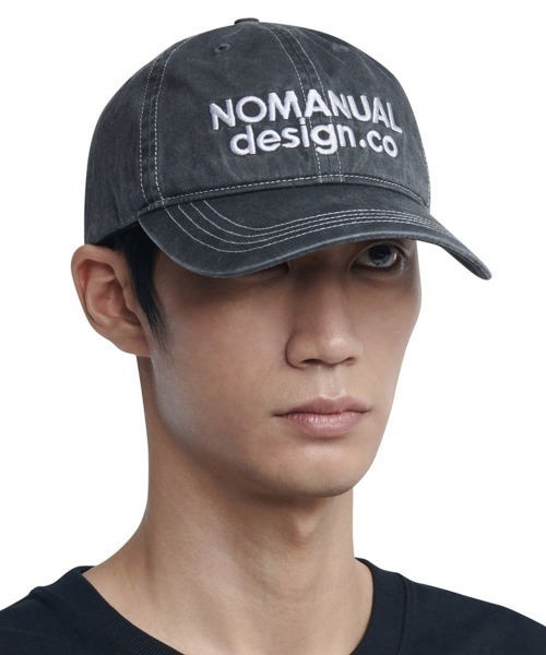 キャップ NOMANUAL M.S.L BALL CAP 4HA017 M.S.L BALL CAP - WASHED BLACK - nomanual | 60% - Asian
