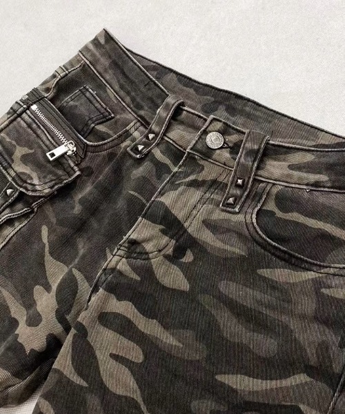 入手困難✨ トルネードマート フレアパンツ 迷彩 ネップ加工 ベージュ系 入手困難✨ トルネードマート フレアパンツ 迷彩 ネップ加工