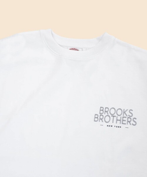 BROOKS BROTHERS（ブルックスブラザーズ）の「USAコットンジャージー　グラフィックロゴ　ヘビーウェイトTシャツ（Tシャツ/カットソー・メンズ・ホワイト/ネイビー/グレー/ダークブラウン・LARGE/MEDIUM/SMALL/X-LARGE）」の12枚目の写真
