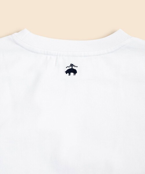 BROOKS BROTHERS（ブルックスブラザーズ）の「USAコットンジャージー　グラフィックロゴ　ヘビーウェイトTシャツ（Tシャツ/カットソー・メンズ・ホワイト/ネイビー/グレー/ダークブラウン・LARGE/MEDIUM/SMALL/X-LARGE）」の11枚目の写真