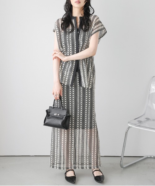 週末値下げ【新品】Aurelie 4点セット クロシェレース セットアップ（セットアップ）｜AMELY（エミリー