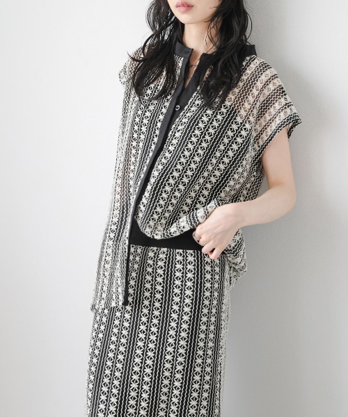 AMELY(エミリー)の「クロシェレース セットアップ(セットアップ・レディース・ホワイト/グリーン/ブラウン・フリー)」の8枚目の写真
