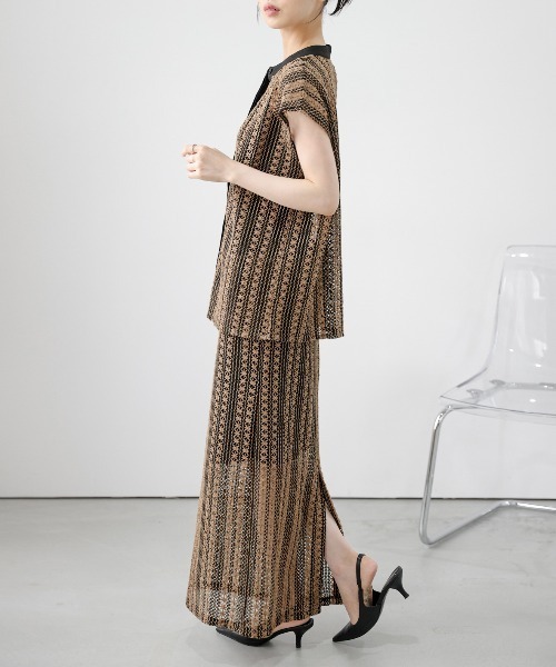 AMELY(エミリー)の「クロシェレース セットアップ(セットアップ・レディース・ホワイト/グリーン/ブラウン・フリー)」の10枚目の写真