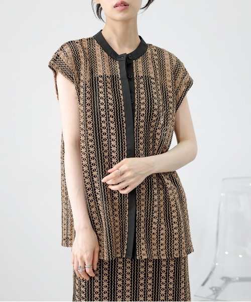 AMELY(エミリー)の「クロシェレース セットアップ(セットアップ・レディース・ホワイト/グリーン/ブラウン・フリー)」の12枚目の写真