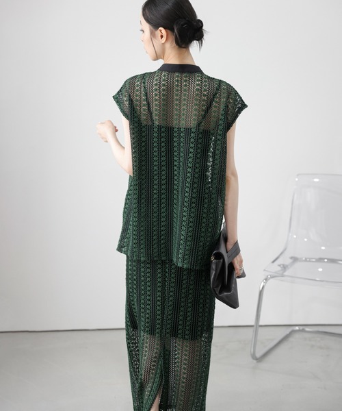 AMELY(エミリー)の「クロシェレース セットアップ(セットアップ・レディース・ホワイト/グリーン/ブラウン・フリー)」の16枚目の写真