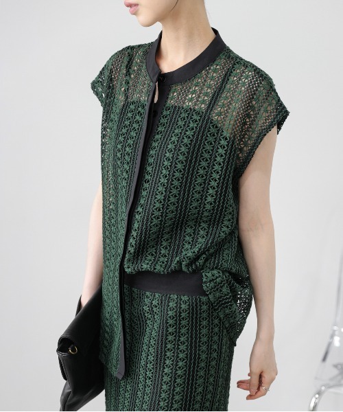 AMELY(エミリー)の「クロシェレース セットアップ(セットアップ・レディース・ホワイト/グリーン/ブラウン・フリー)」の19枚目の写真