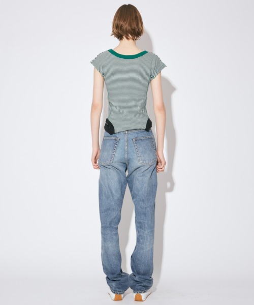 beautiful people（ビューティフルピープル）の「selvedge denim      woman fit vintage（デニムパンツ・レディース・ライトインディゴブルー・36/34/40/38）」の4枚目の写真