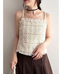 LAGUNAMOON | テープヤーンツイードキャミソール(キャミソール)