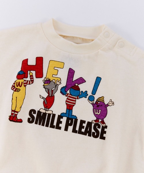 Ocean&Ground(オーシャン&グラウンド)の「SMILE PLEASEプリントボディシャツ(その他ベビーウェア・キッズ・オリーブ/ブラック/キナリ・80/70)」の11枚目の写真