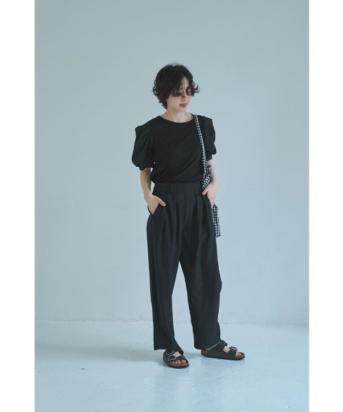 marjour(マージュール)の「SWITCHING LANTERN SLEEVE TEE(Tシャツ/カットソー・レディース・ブラック/オフホワイト・M)」の7枚目の写真