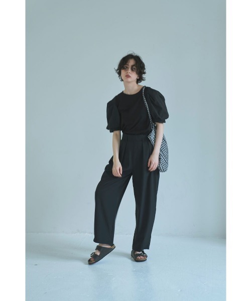 marjour(マージュール)の「SWITCHING LANTERN SLEEVE TEE(Tシャツ/カットソー・レディース・ブラック/オフホワイト・M)」の9枚目の写真