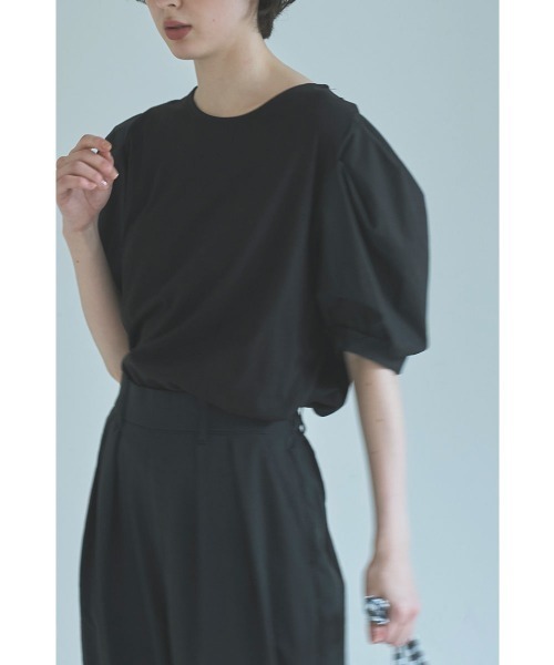 marjour(マージュール)の「SWITCHING LANTERN SLEEVE TEE(Tシャツ/カットソー・レディース・ブラック/オフホワイト・M)」の11枚目の写真