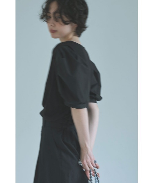 marjour(マージュール)の「SWITCHING LANTERN SLEEVE TEE(Tシャツ/カットソー・レディース・ブラック/オフホワイト・M)」の12枚目の写真