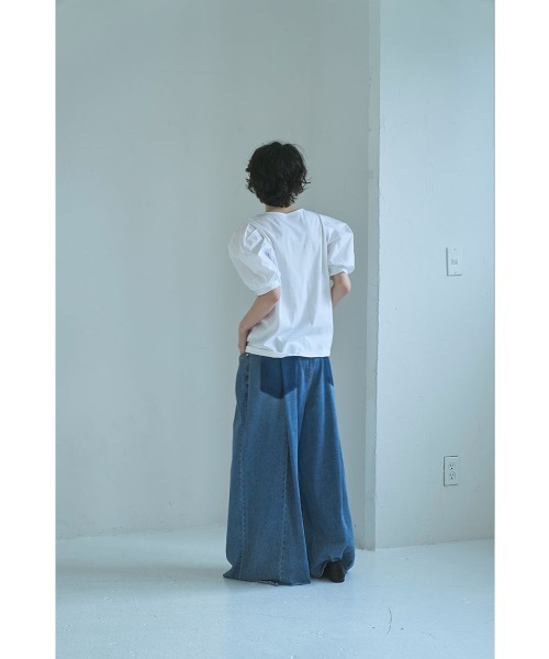 marjour(マージュール)の「SWITCHING LANTERN SLEEVE TEE(Tシャツ/カットソー・レディース・ブラック/オフホワイト・M)」の17枚目の写真