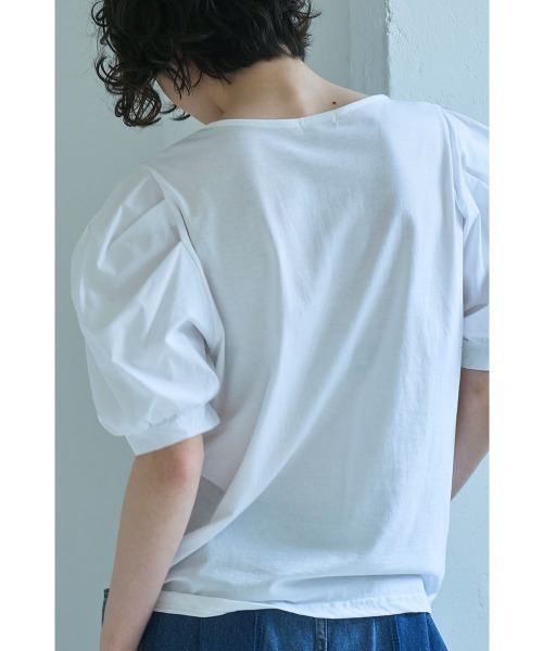 marjour(マージュール)の「SWITCHING LANTERN SLEEVE TEE(Tシャツ/カットソー・レディース・ブラック/オフホワイト・M)」の22枚目の写真