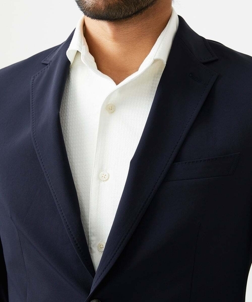MICHEL KLEIN HOMME (ミッシェルクランオム)の「【セットアップ】テーラードジャケット(テーラードジャケット・メンズ・ネイビー/ブラック・X-LARGE/LARGE/MEDIUM)」の6枚目の写真