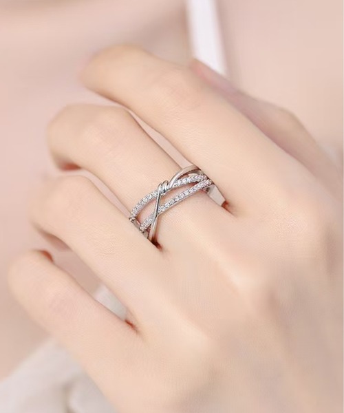 ALWAYS GOOD TIME（オルウェイズグッドタイム）の「ファッションリング デザインリング ラインストーン パール（リング・レディース・シルバー系その他2/ゴールド系その他2/シルバー系その他/ゴールド系その他/ピンクゴールド/ゴールド系その他3/シルバー系その他3/シルバー系その他4・FREE）」の2枚目の写真