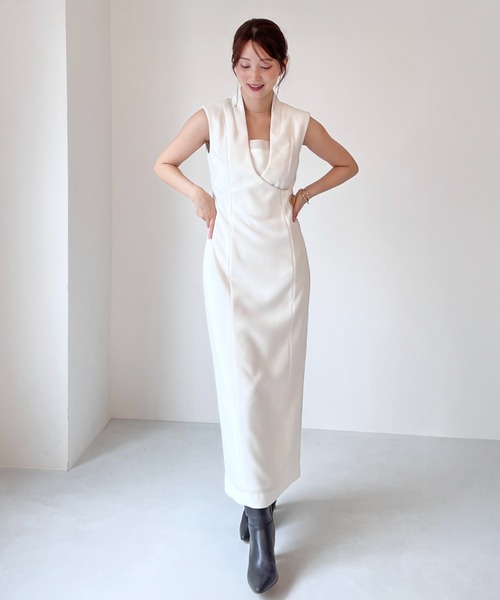 SNIDEL レイヤードライクジレワンピース レイヤードライクジレワンピース（ワンピース）｜SNIDEL