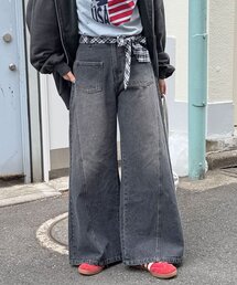 CIAOPANIC | 【CIAN DENIM/シアンデニム】スプリットフロントワイドデニム#002(デニムパンツ)