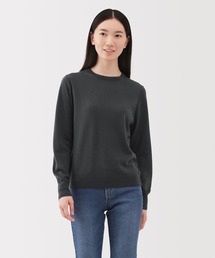 無印良品（ムジルシリョウヒン）の「婦人　洗えるウールハイゲージクルーネックセーター（ニット/セーター・レディース）」