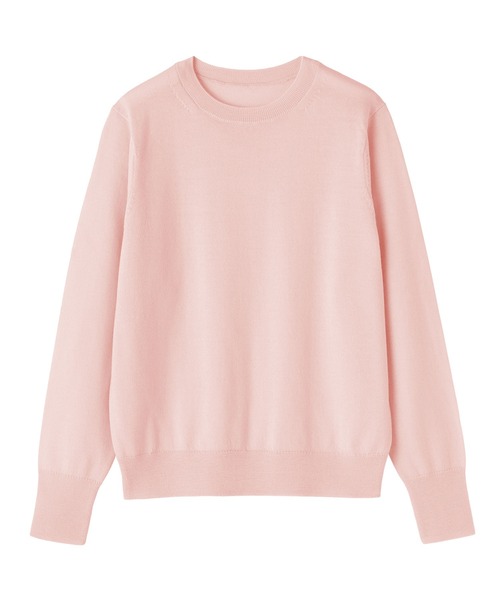 無印良品(ムジルシリョウヒン)の「婦人 洗えるウールハイゲージクルーネックセーター(ニット/セーター・レディース・ダークブラウン/ダークオレンジ/ブルー系/イエロー/オートミール/ダークグレー/ライトピンク/ブラック・XL/L/M/S)」の16枚目の写真