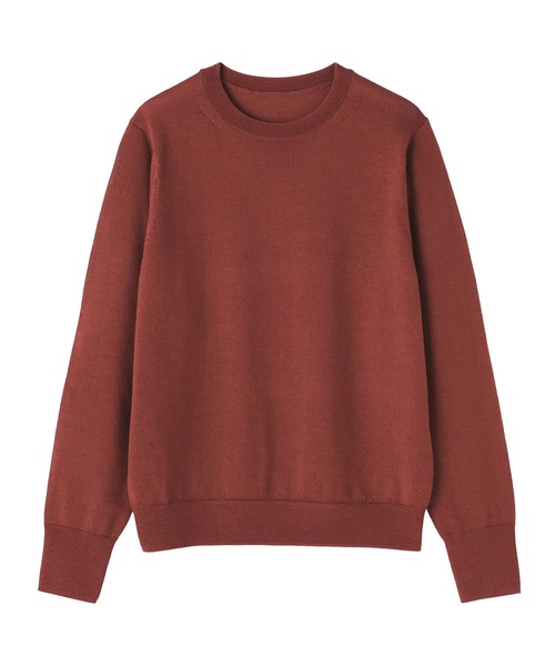 無印良品(ムジルシリョウヒン)の「婦人 洗えるウールハイゲージクルーネックセーター(ニット/セーター・レディース・ダークブラウン/ダークオレンジ/ブルー系/イエロー/オートミール/ダークグレー/ライトピンク/ブラック・XL/L/M/S)」の18枚目の写真