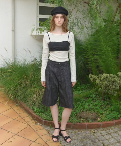 GIUNON(ジウノン)の「one tuck bermuda pants / ワンタックバミューダパンツ(その他パンツ・レディース・ブラック・FREE)」の22枚目の写真