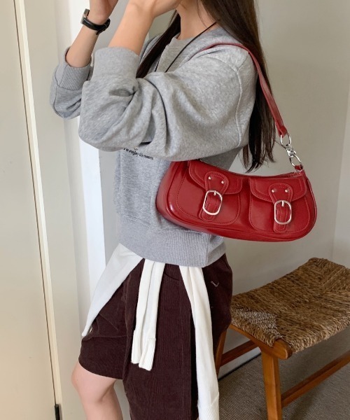 deux amour(ドゥーザムール)の「ダブルポケット2WAYショルダーバッグ(ショルダーバッグ・レディース・ホワイト/レッド/アンティークシルバー/ブラック・FREE)」の19枚目の写真