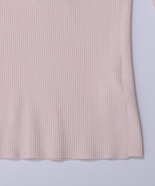 Fit more（フィットモア）の「ジャガードショルダーフリルリブニット（ニット/セーター・レディース・ホワイト/ピンク/ブラック・FREE）」の4枚目の写真