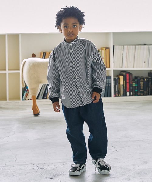 GENERATOR（ジェネレーター）の「ジェネレーター ストライプシャツ（シャツ/ブラウス・キッズ・ブラック/ブルー・L/XL/M）」の3枚目の写真