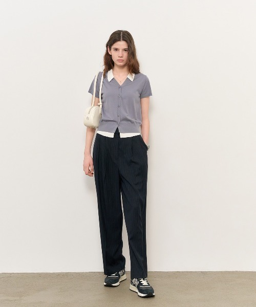 GENERAL IDEA(ジェネラルアイデア)の「GENERAL IDEA/ジェネラルアイディア tencel collar layered half cardigan カーディガン 冬服(カーディガン/ボレロ・レディース・ブラック/グレー/ベージュ・L/S/M)」の21枚目の写真