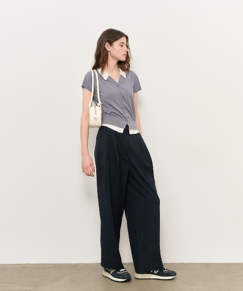 GENERAL IDEA(ジェネラルアイデア)の「GENERAL IDEA/ジェネラルアイディア tencel collar layered half cardigan カーディガン 冬服(カーディガン/ボレロ・レディース・ブラック/グレー/ベージュ・L/S/M)」の22枚目の写真