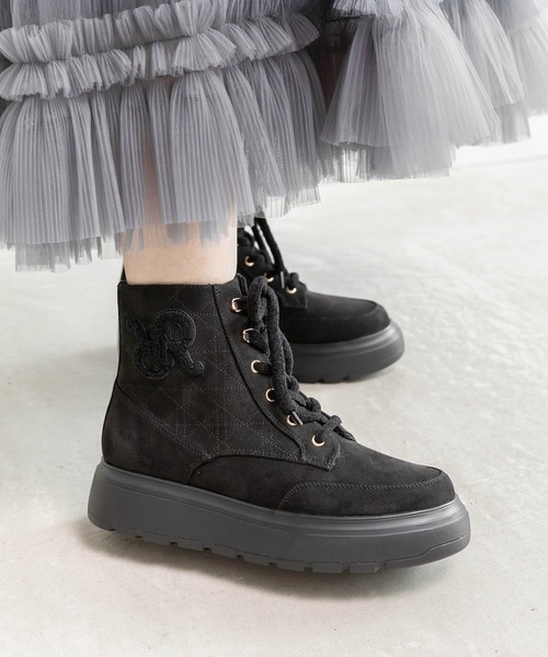 キルティングデザインハイカットスニーカー（スニーカー）｜RANDA